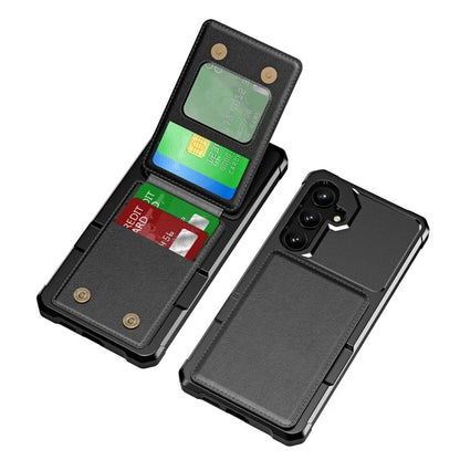 ZM11 For Samsung Galaxy A54 5G Case Card Slots PU Leather Coated TPU Kickstand Cover