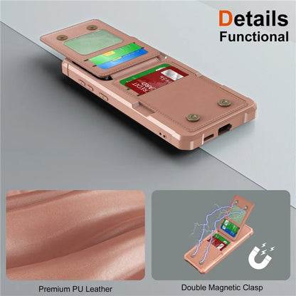 ZM11 For Samsung Galaxy S24+ Cover Kickstand PU Leather+TPU Phone Card Case