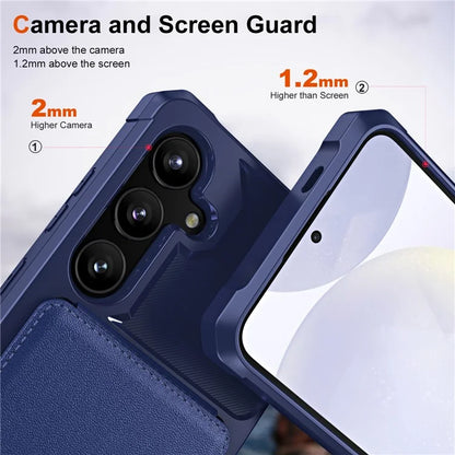 ZM11 For Samsung Galaxy S24+ Cover Kickstand PU Leather+TPU Phone Card Case