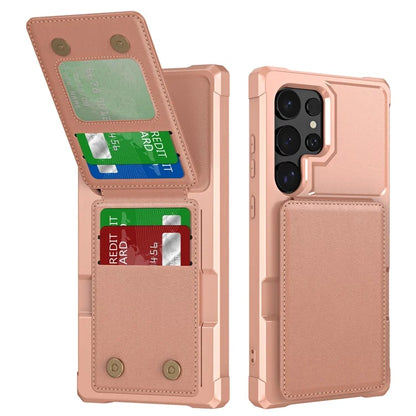 ZM11 For Samsung Galaxy S24 Ultra Case Leather+TPU Phone Cover with Card Holder
