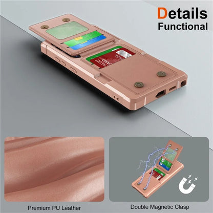 ZM11 For Samsung Galaxy S24 Ultra Case Leather+TPU Phone Cover with Card Holder