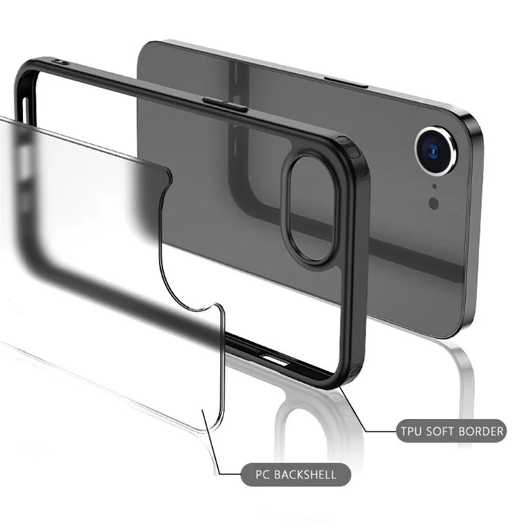 For iPhone SE (2024) Cell Phone Case TPU + PC Shockproof Back Cover