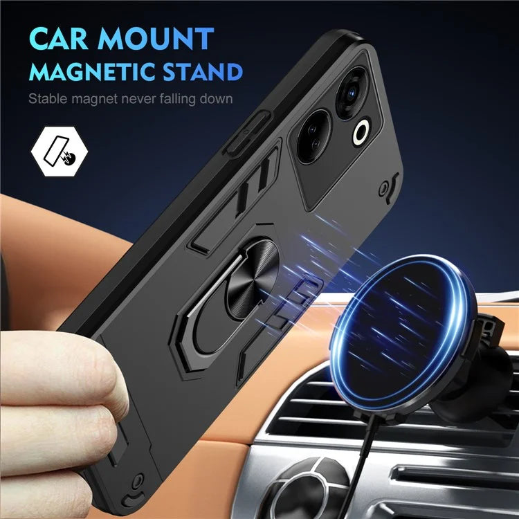 For TECNO Camon 20 Pro 4G Case PC+TPU Armor Phone Cover with Kickstand