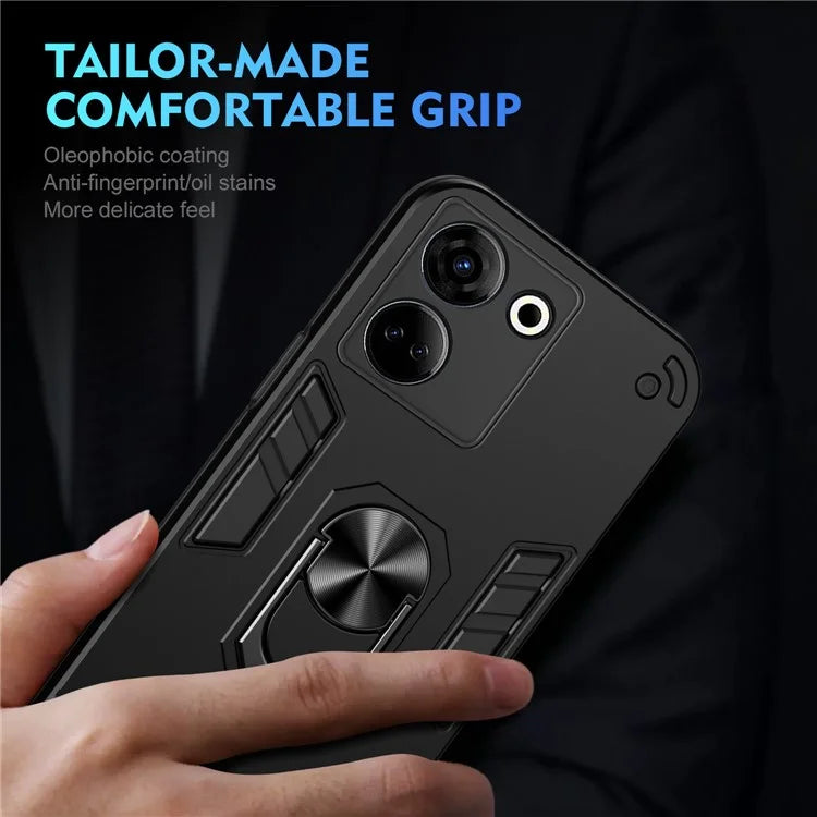 For TECNO Camon 20 Pro 4G Case PC+TPU Armor Phone Cover with Kickstand