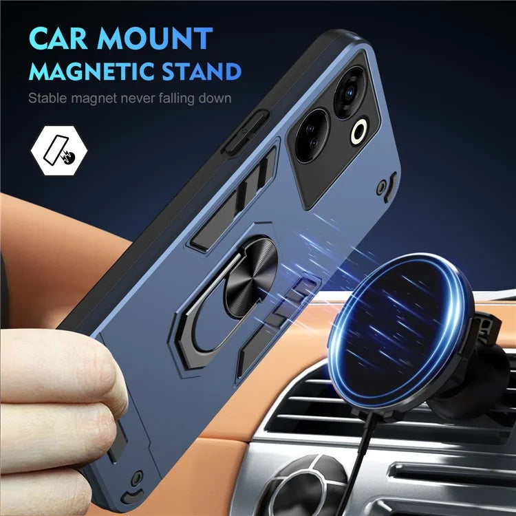 For TECNO Camon 20 Pro 4G Case PC+TPU Armor Phone Cover with Kickstand