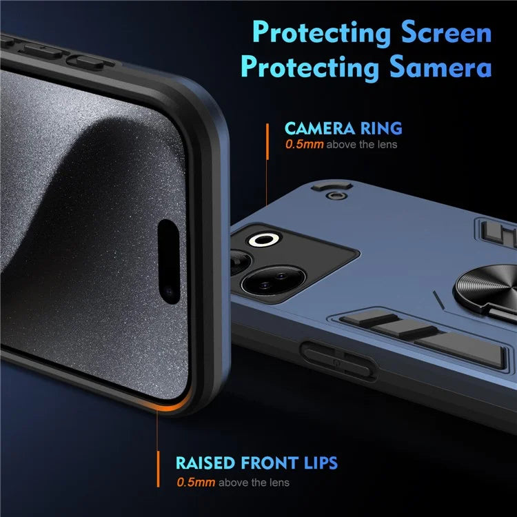 For TECNO Camon 20 Pro 4G Case PC+TPU Armor Phone Cover with Kickstand