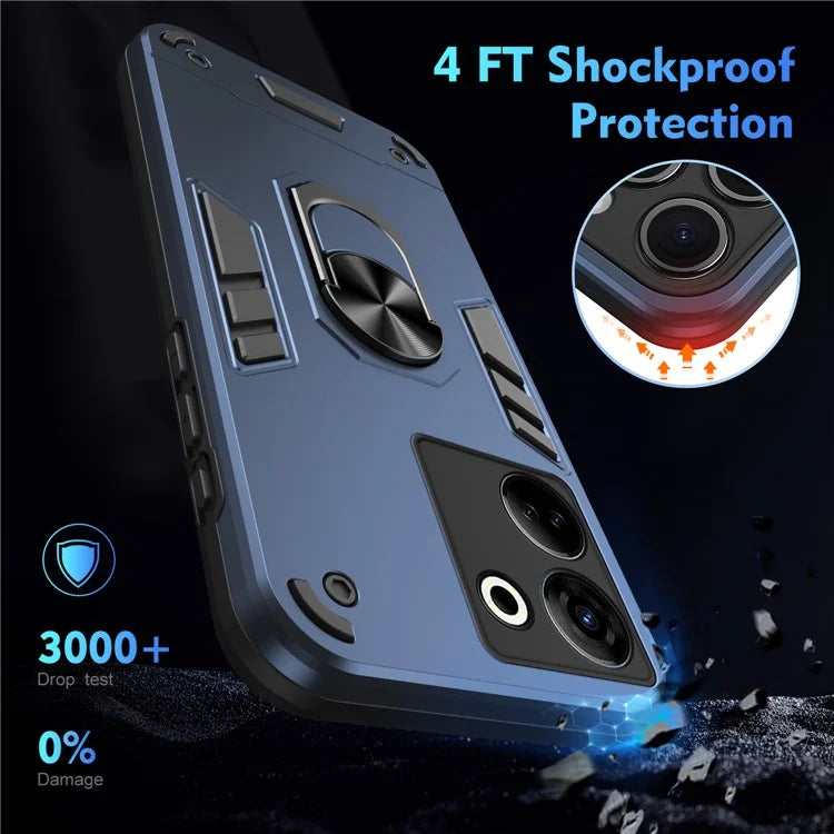 For TECNO Camon 20 Pro 4G Case PC+TPU Armor Phone Cover with Kickstand