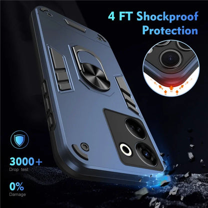 For TECNO Camon 20 Pro 4G Case PC+TPU Armor Phone Cover with Kickstand
