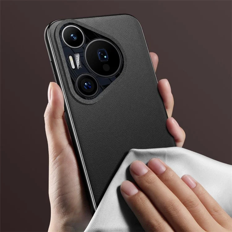 For Huawei Pura 70 Pro / Pura 70 Pro+ Magnetic Case Electroplating Leather Coated TPU Phone Cover