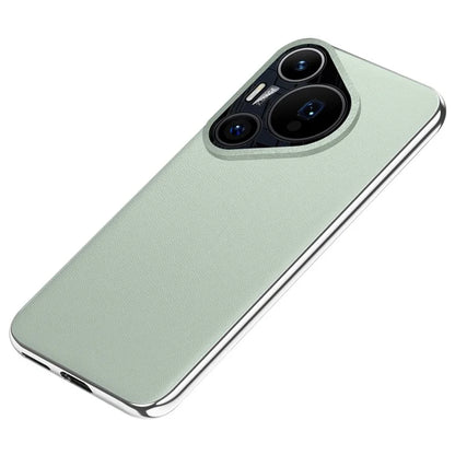 For Huawei Pura 70 Pro / Pura 70 Pro+ Magnetic Case Electroplating Leather Coated TPU Phone Cover