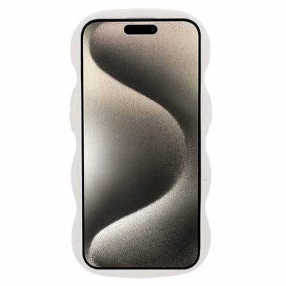 XL Series For iPhone 15 Case Wave Frame Solid Color Flexible TPU Phone Cover