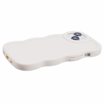 XL Series For iPhone 15 Case Wave Frame Solid Color Flexible TPU Phone Cover