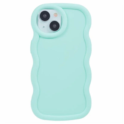 XL Series For iPhone 15 Case Wave Frame Solid Color Flexible TPU Phone Cover