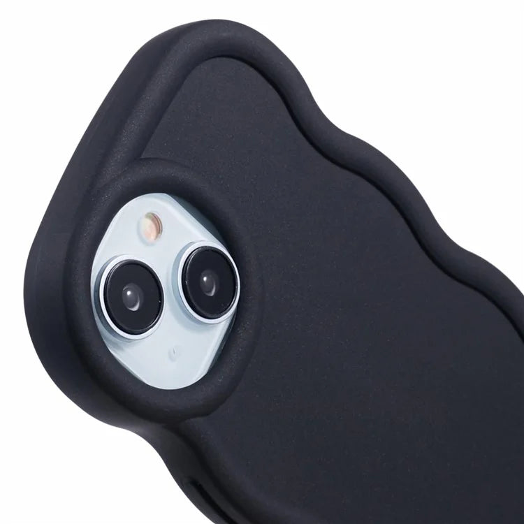 XL Series For iPhone 15 Case Wave Frame Solid Color Flexible TPU Phone Cover