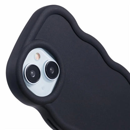 XL Series For iPhone 15 Case Wave Frame Solid Color Flexible TPU Phone Cover
