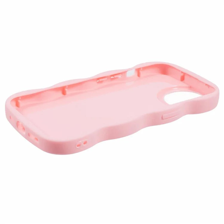 XL Series For iPhone 15 Case Wave Frame Solid Color Flexible TPU Phone Cover
