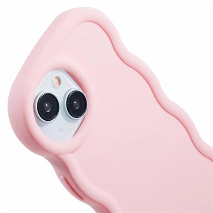 XL Series For iPhone 15 Case Wave Frame Solid Color Flexible TPU Phone Cover