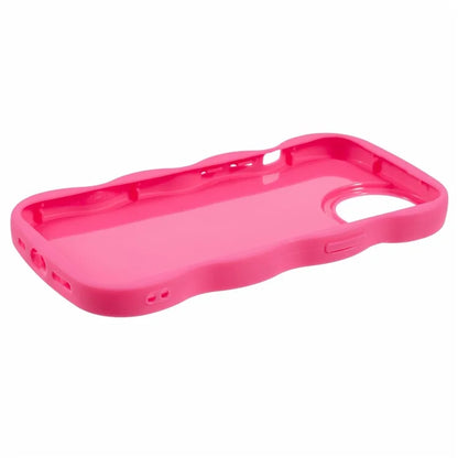 XL Series For iPhone 15 Case Wave Frame Solid Color Flexible TPU Phone Cover