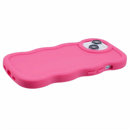 XL Series For iPhone 15 Case Wave Frame Solid Color Flexible TPU Phone Cover