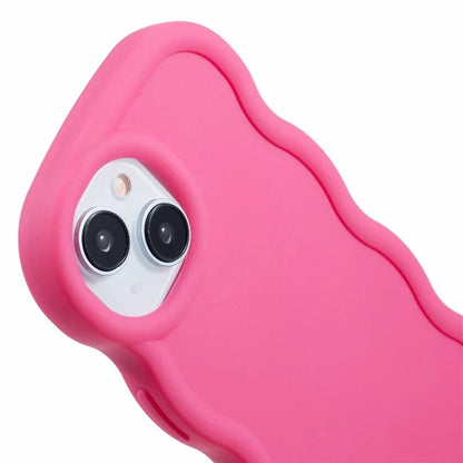 XL Series For iPhone 15 Case Wave Frame Solid Color Flexible TPU Phone Cover