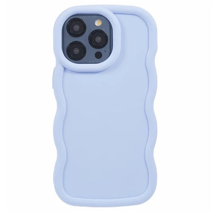 XL Series For iPhone 15 Pro Max Case Solid Color TPU Phone Cover with Wave Frame