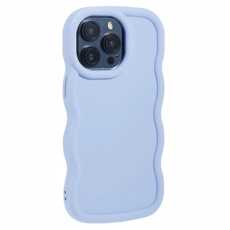 XL Series For iPhone 15 Pro Max Case Solid Color TPU Phone Cover with Wave Frame