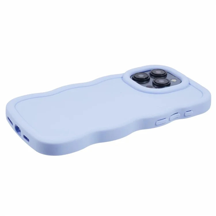 XL Series For iPhone 15 Pro Max Case Solid Color TPU Phone Cover with Wave Frame