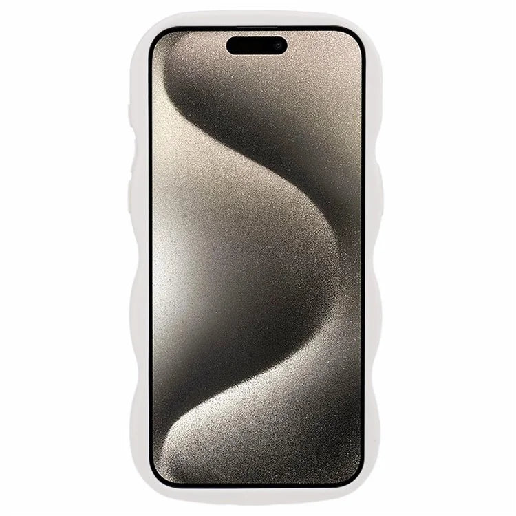 XL Series For iPhone 15 Pro Max Case Solid Color TPU Phone Cover with Wave Frame