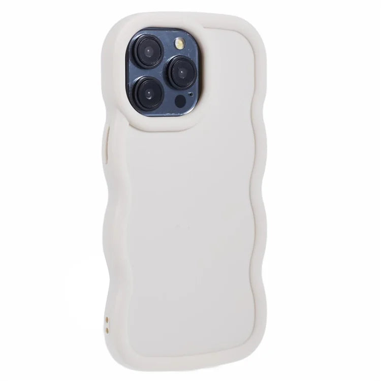 XL Series For iPhone 15 Pro Max Case Solid Color TPU Phone Cover with Wave Frame