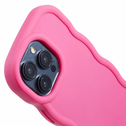 XL Series For iPhone 15 Pro Max Case Solid Color TPU Phone Cover with Wave Frame