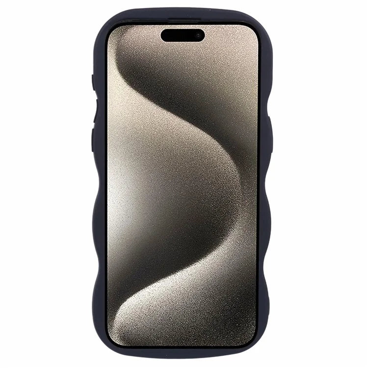 XL Series For iPhone 15 Pro Max Case Solid Color TPU Phone Cover with Wave Frame