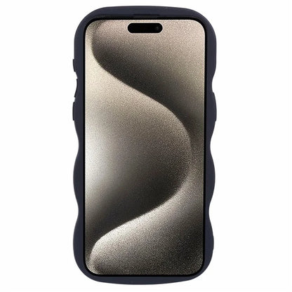 XL Series For iPhone 15 Pro Max Case Solid Color TPU Phone Cover with Wave Frame