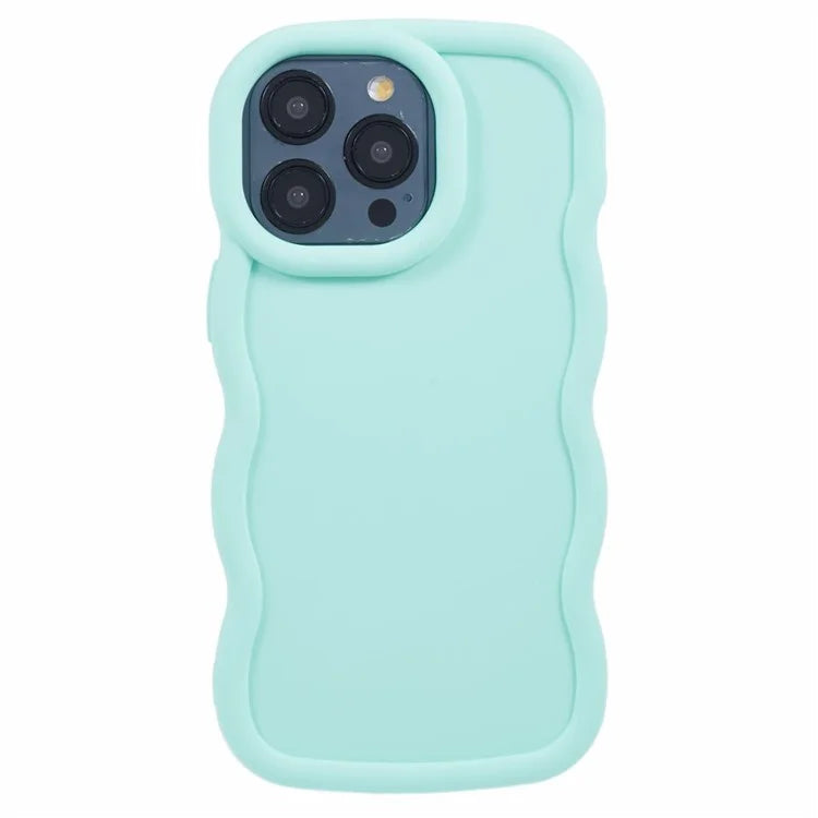 XL Series For iPhone 15 Pro Max Case Solid Color TPU Phone Cover with Wave Frame