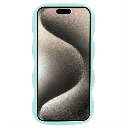 XL Series For iPhone 15 Pro Max Case Solid Color TPU Phone Cover with Wave Frame