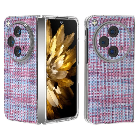 For Oppo Find N3 5G Case PU Leather+PC Folding Phone Cover Colorful Plaid Texture