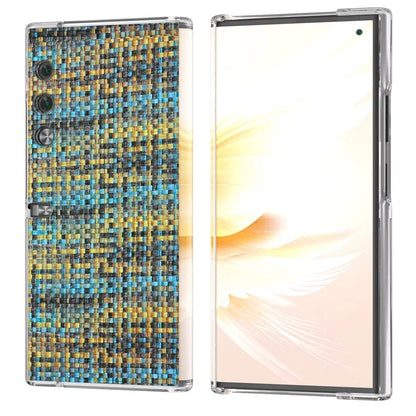 For Honor V Purse Case Colorful Plaid Texture Leather Phone Back Cover