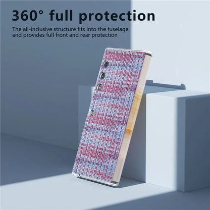 For Honor V Purse Case Colorful Plaid Texture Leather Phone Back Cover