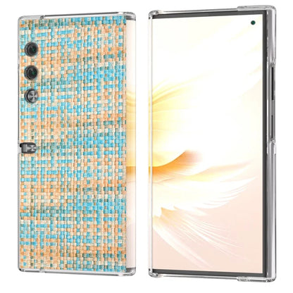 For Honor V Purse Case Colorful Plaid Texture Leather Phone Back Cover