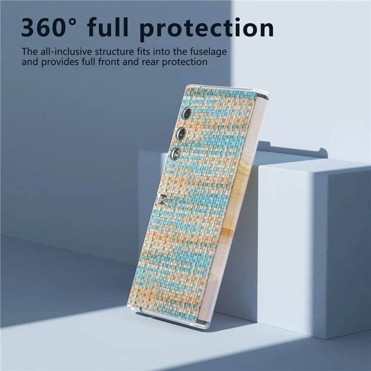 For Honor V Purse Case Colorful Plaid Texture Leather Phone Back Cover