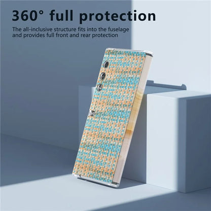 For Honor V Purse Case Colorful Plaid Texture Leather Phone Back Cover