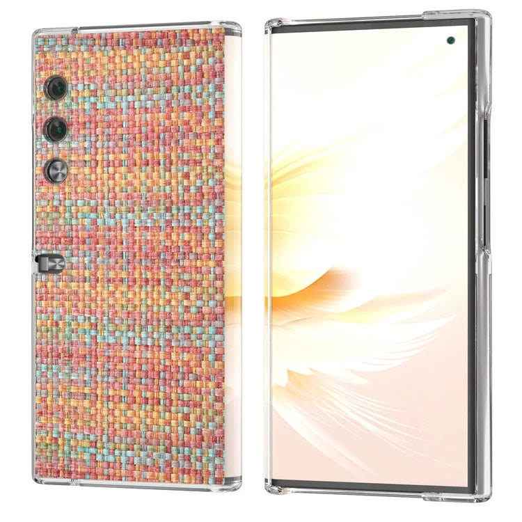 For Honor V Purse Case Colorful Plaid Texture Leather Phone Back Cover