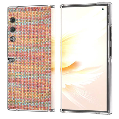 For Honor V Purse Case Colorful Plaid Texture Leather Phone Back Cover