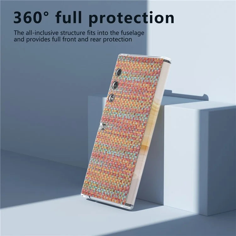 For Honor V Purse Case Colorful Plaid Texture Leather Phone Back Cover