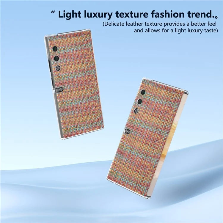For Honor V Purse Case Colorful Plaid Texture Leather Phone Back Cover