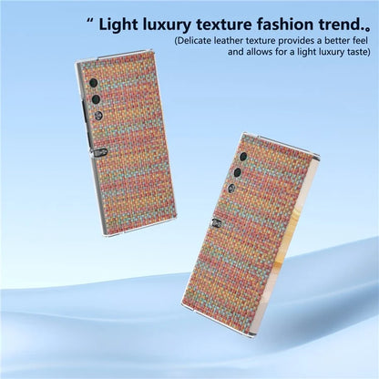 For Honor V Purse Case Colorful Plaid Texture Leather Phone Back Cover
