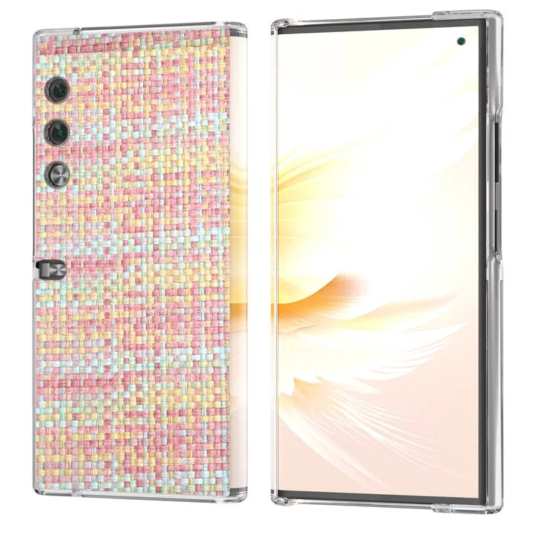 For Honor V Purse Case Colorful Plaid Texture Leather Phone Back Cover