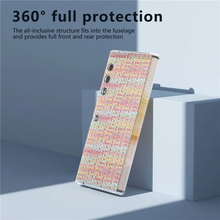 For Honor V Purse Case Colorful Plaid Texture Leather Phone Back Cover