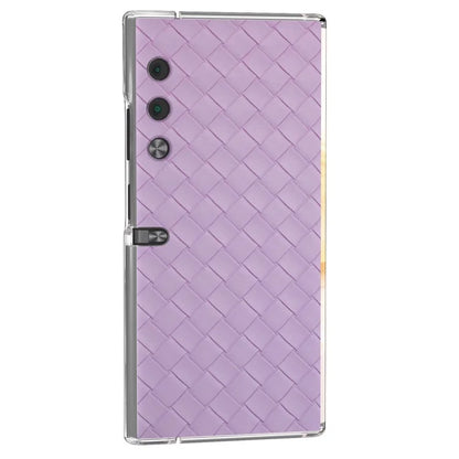 For Honor V Purse Case Woven Texture PU Leather+PC Phone Cover with Clear Edge