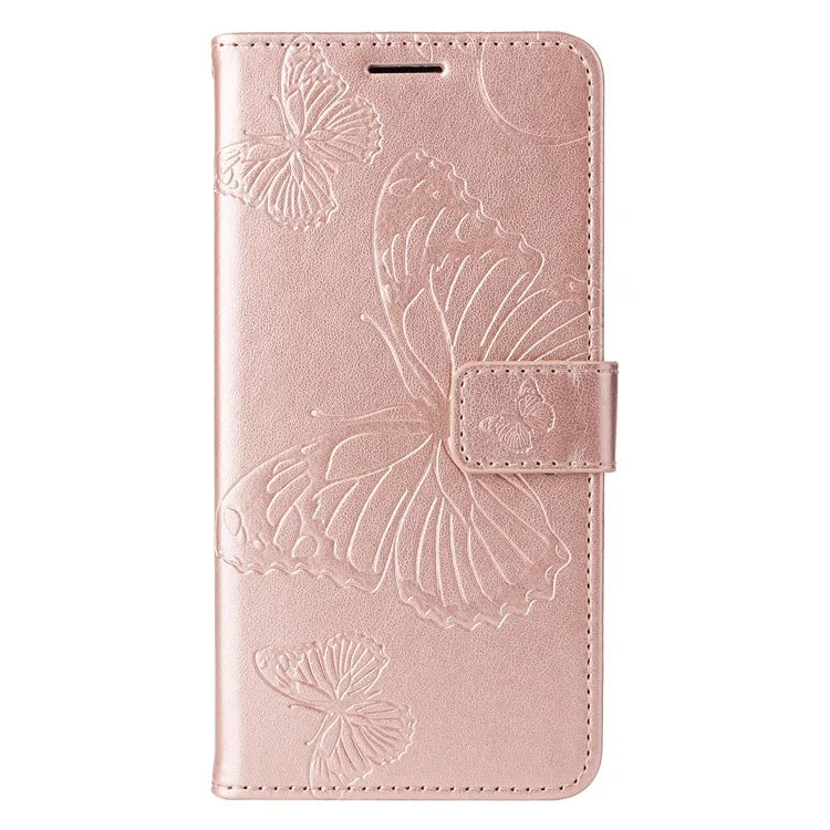 KT Imprinting Flower Series-2 For Motorola Moto G34 5G Case Floral Butterfly Design Flip Leather Phone Cover