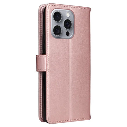 KT Imprinting Flower Series-4 For iPhone 16 Pro Max Leather Phone Case PU Leather Cat Bee Pattern Phone Cover